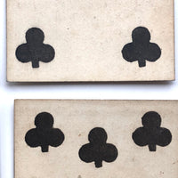 Rare Hunt and Sons 1830s British Playing Cards, Heavy Stock, Clubs