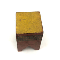 Antique Schoenhut Circus Red Stand with Yellow Top