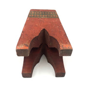 Antique Schoenhut Circus Red Stand with Yellow Top