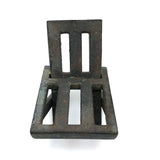 Heavy Cast Metal Tabletop Brutalist Chair