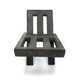 Heavy Cast Metal Tabletop Brutalist Chair