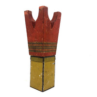 Antique Schoenhut Circus Red Stand with Yellow Top