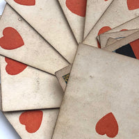 Rare Hunt and Sons 1830s British Playing Cards, Heavy Stock, Hearts