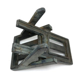 Heavy Cast Metal Tabletop Brutalist Chair