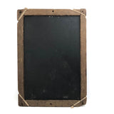 Antique School Slate with Carved Initials and Wrapped Corners