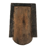 Old Wooden Box with Carved Tombstone Lid