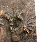 Wonderful Antique Folk Art Carved Wood Panel with Angel