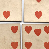Rare Hunt and Sons 1830s British Playing Cards, Heavy Stock, Hearts
