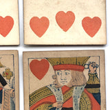 Rare Hunt and Sons 1830s British Playing Cards, Heavy Stock, Hearts