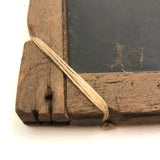 Antique School Slate with Carved Initials and Wrapped Corners