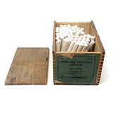 Rare Antique Penn Art Dustless White Chalk in Original Box with Slide Lid
