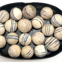 Unfired Hand-Painted German Clay China Marbles - Sold Individually