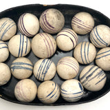 Unfired Hand-Painted German Clay China Marbles - Sold Individually