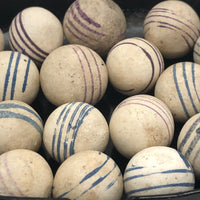 Unfired Hand-Painted German Clay China Marbles - Sold Individually