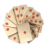 Rare Hunt and Sons 1830s British Playing Cards, Heavy Stock, Diamonds