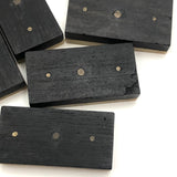 Lovely Antique Bone and Ebony Double Six Dominoes with Brass Spinners, Complete Set