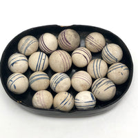 Unfired Hand-Painted German Clay China Marbles - Sold Individually