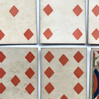 Rare Hunt and Sons 1830s British Playing Cards, Heavy Stock, Diamonds