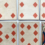 Rare Hunt and Sons 1830s British Playing Cards, Heavy Stock, Diamonds