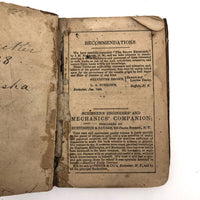 E.Decker's 1846 (Rare) Ready Reckoner with Beautiful Leather Cover and Drawing