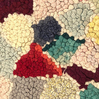 Colorful Old Hooked Round Mat