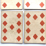 Rare Hunt and Sons 1830s British Playing Cards, Heavy Stock, Diamonds