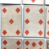 Rare Hunt and Sons 1830s British Playing Cards, Heavy Stock, Diamonds