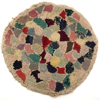 Colorful Old Hooked Round Mat
