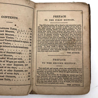 E.Decker's 1846 (Rare) Ready Reckoner with Beautiful Leather Cover and Drawing