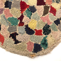 Colorful Old Hooked Round Mat
