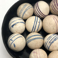 Unfired Hand-Painted German Clay China Marbles - Sold Individually