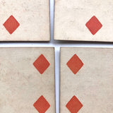 Rare Hunt and Sons 1830s British Playing Cards, Heavy Stock, Diamonds