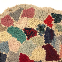 Colorful Old Hooked Round Mat