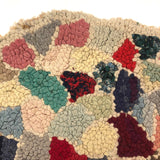 Colorful Old Hooked Round Mat
