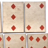 Rare Hunt and Sons 1830s British Playing Cards, Heavy Stock, Diamonds