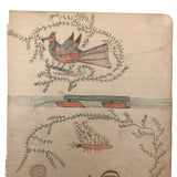 Elmer S. Hill, Haydenville MA, 1880s Double-Sided Drawing with Lots of Animals