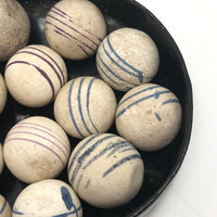 Unfired Hand-Painted German Clay China Marbles - Sold Individually