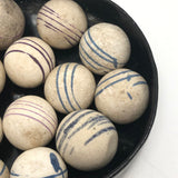 Unfired Hand-Painted German Clay China Marbles - Sold Individually