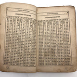 E.Decker's 1846 (Rare) Ready Reckoner with Beautiful Leather Cover and Drawing