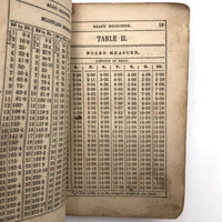 E.Decker's 1846 (Rare) Ready Reckoner with Beautiful Leather Cover and Drawing