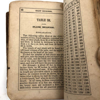 E.Decker's 1846 (Rare) Ready Reckoner with Beautiful Leather Cover and Drawing