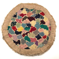 Colorful Old Hooked Round Mat
