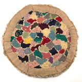 Colorful Old Hooked Round Mat