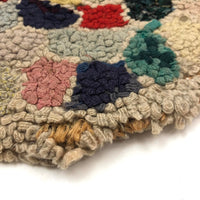 Colorful Old Hooked Round Mat
