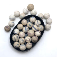 Unfired Hand-Painted German Clay China Marbles - Sold Individually