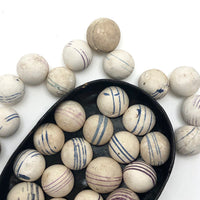 Unfired Hand-Painted German Clay China Marbles - Sold Individually