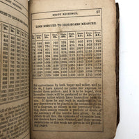 E.Decker's 1846 (Rare) Ready Reckoner with Beautiful Leather Cover and Drawing