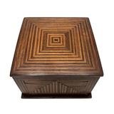 Stunning Antique Walnut and Maple Inlay Box