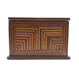 Stunning Antique Walnut and Maple Inlay Box