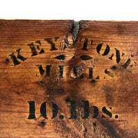 Keystone Mills Ten Pound Wooden Cinnamon Crate with Original Label